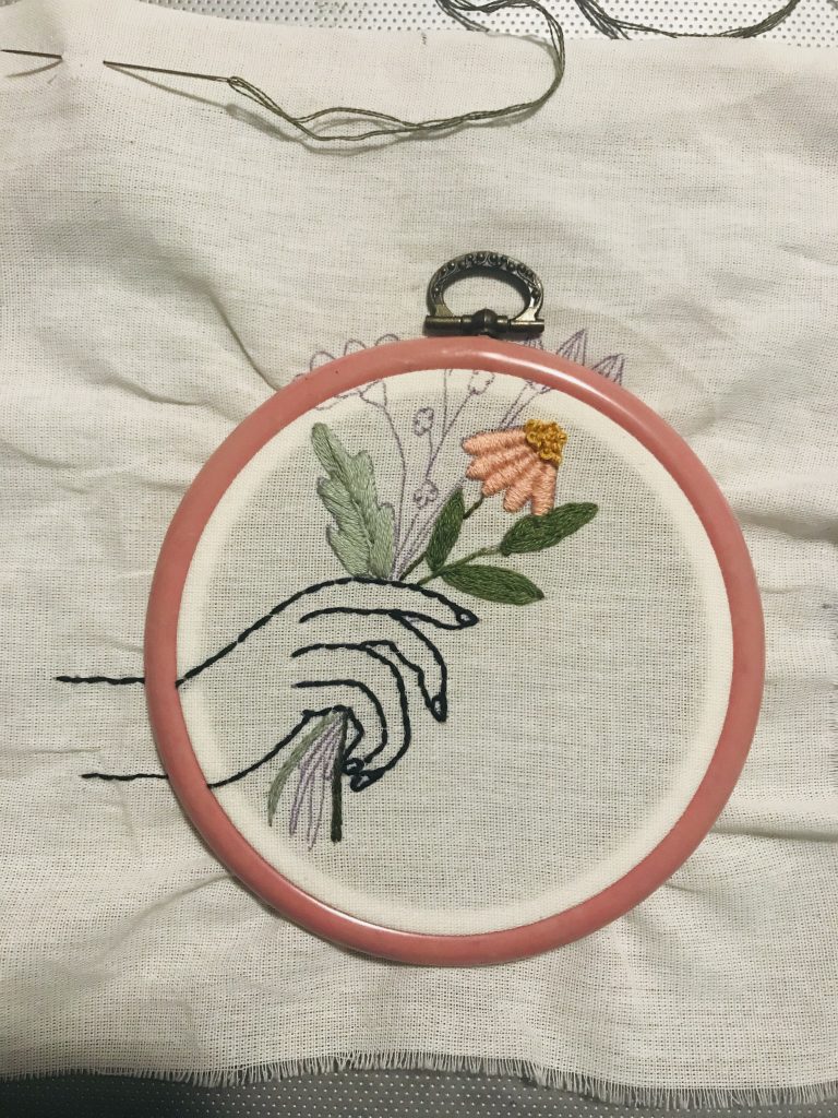 Costura Katia Costura â º Um Bordado De Flores Para Uma Nova Sala